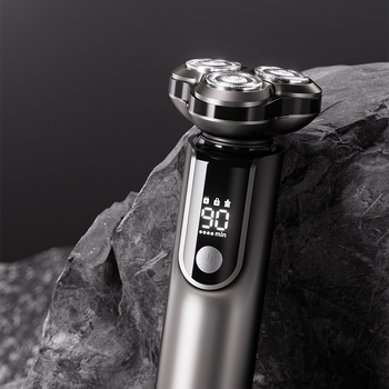 Moshen električni brijač s rotirajućom glavom od 3 oštrice, plutajuća glava, čišćenje cijelog tijela, ugrađena baterija 50–100 mAh, trajanje više od 60 minuta