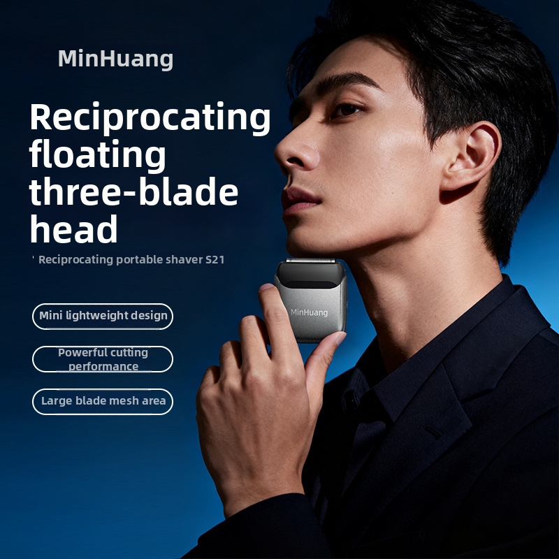 Minhuang električni brijač, 3-glava recipročna glava, motor bez četkica, trajanje 60+ minuta, 4 sata punjenja