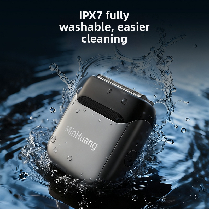 Minhuang električni brijač, 3-glava recipročna glava, motor bez četkica, trajanje 60+ minuta, 4 sata punjenja