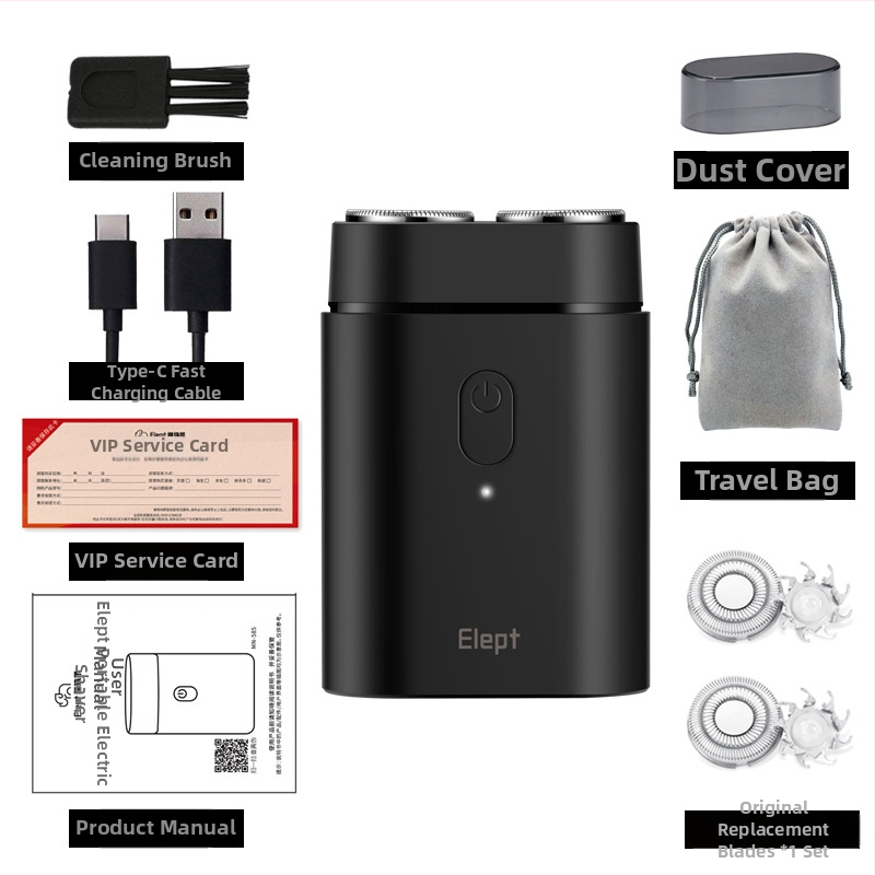 Električni brijač s plutajućom dvostrukom rotacijskom glavom; vodootporan; ugrađena baterija 500–800 mAh; do 60 minuta rada; 5W motor