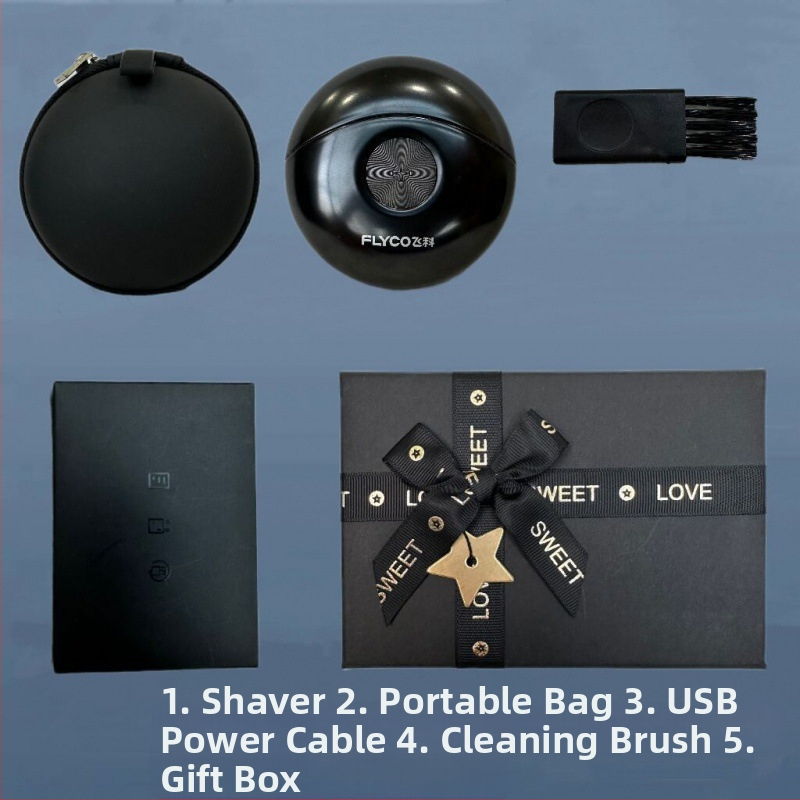 Feike 891 ručný holiaci strojček s otočnou dvojitou hlavou, umývateľný pre celé telo, darčekový set