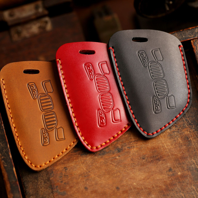 Hallmo husă pentru cheia BMW din piele naturală, lucrată manual