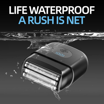 Mașină de ras electrică cu două capete reciprocante, ras rotativ, impermeabilă pentru utilizare umedă și uscată, autonomie peste 60 de minute, încărcare în 1 oră