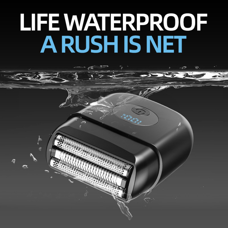 Mașină de ras electrică cu două capete reciprocante, ras rotativ, impermeabilă pentru utilizare umedă și uscată, autonomie peste 60 de minute, încărcare în 1 oră