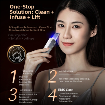 Ultrazvučni stroj za lice s višenamjenskim svjetlom za čišćenje pora i uklanjanje mitesera, prijenosni, CE/ROHS/FCC certificirani