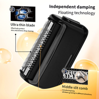 Aparat de ras electric cu capete reciproce duble, lamă plutitoare, lavabil pentru întreg corpul, încărcare USB, baterie încorporată 500–800 mAh
