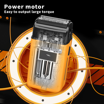 Aparat de ras electric cu capete reciproce duble, lamă plutitoare, lavabil pentru întreg corpul, încărcare USB, baterie încorporată 500–800 mAh