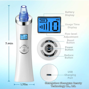 Uređaj za uklanjanje crnih točaka – vakuumski uređaj, model SY, Beautiful Beauty; usisava crne točkice, čisti pore, upija masnoću; 5 brzina