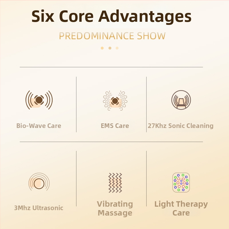 Kućni višenamjenski beauty uređaj s hidratacijom, fotonskom rejuvenacijom, terapijom bojom svjetla, IPX4 vodootpornost, ugrađena baterija 800–1000 mAh