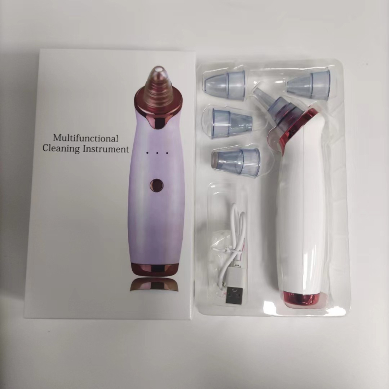 Dispozitiv portabil electric de aspirație pentru puncte negre, elimină punctele negre și curăță porii, model BR-8826, 3 trepte, lansat în 2020, carcasă fără vopsea spray