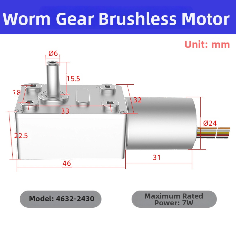 4632-2430 Motor bez četkica s vijčanim prijenosom, mikro DC motor, visok moment, samouzakujući