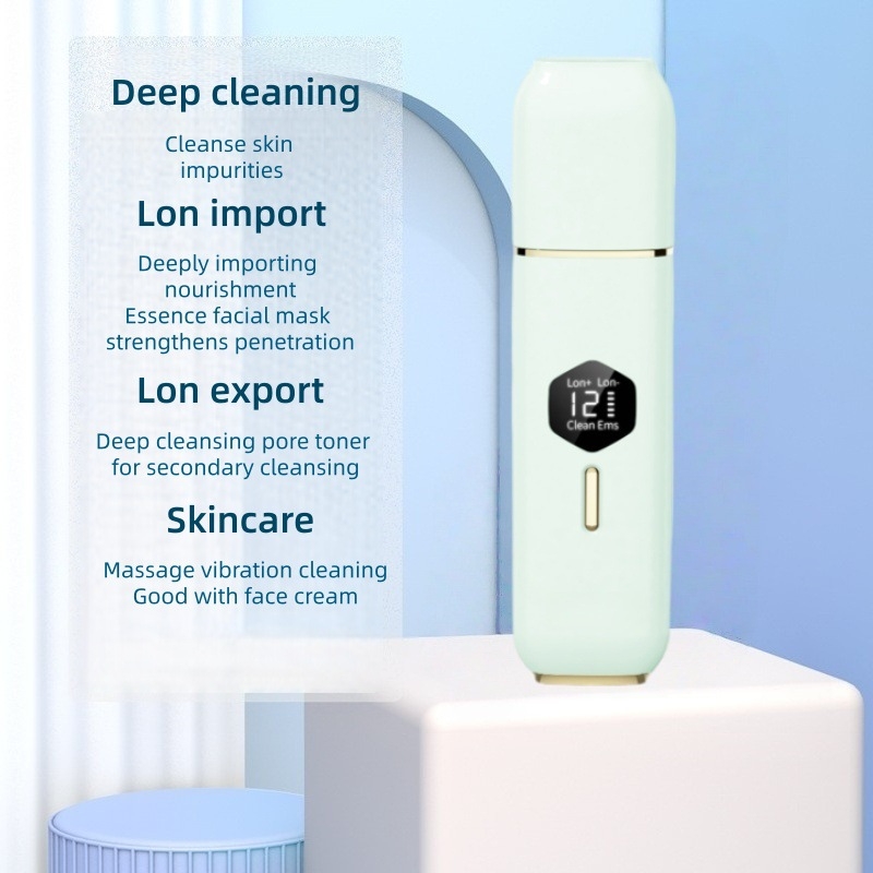 Ultrasonic Ion Skin Scraper pentru îndepărtarea celulelor moarte și exfoliere, CP088 de la Zhitaiyi, 3 viteze, certificat CE/FCC/ROHS