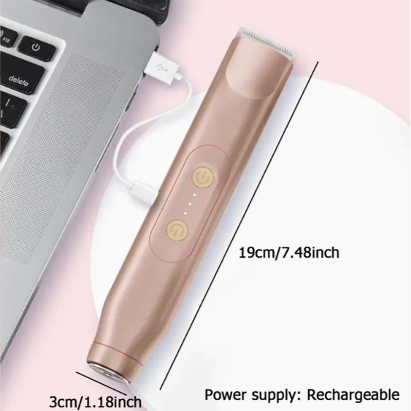 Električni epilator za žene, dvostruka glava za tijelo, USB punjivi, odvojive i perive glave za tijelo, motor s četkicama, 30 minuta rada