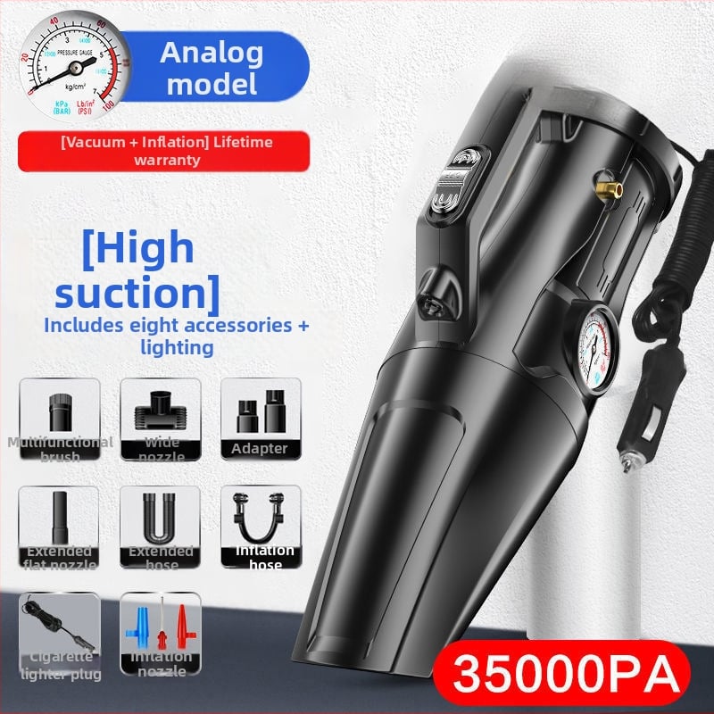 Ηλεκτρική σκούπα αυτοκινήτου με δυνατότητα φούσκωσης, 4-σε-1 – 120W, 5500 Pa, 220V, καλώδιο 100 cm