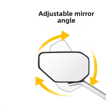 Oglindă retrovizoare pentru biciclete electrice și tricicluri, oglindă pătrată din ABS cu tijă metalică, model Reinforced wolf war model-8mm, montaj ortodontic, rezistență la șocuri ridicată