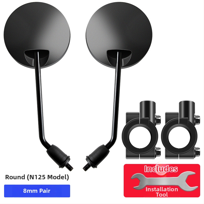 Oglindă retrovizoare pentru biciclete electrice și tricicluri, oglindă pătrată din ABS cu tijă metalică, model Reinforced wolf war model-8mm, montaj ortodontic, rezistență la șocuri ridicată