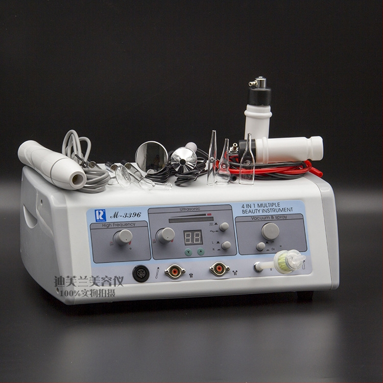 Wanbang M-3396 Štyri v jednom multifunkčné zariadenie na pleť — Ultrazvukové čistenie, Odstraňovanie čiernych bodiek, Striekanie tonera, Vysokofrekvenčná liečba tváre