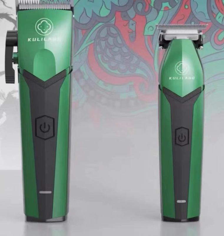 Električni šišač za kosu Curry Wolf s bezčetkastim motorom, noževi od titanij‑lijevanog legura, ugrađena baterija 2000–4000 mAh, radno vrijeme 3–6 sati, buka ispod 36 dB