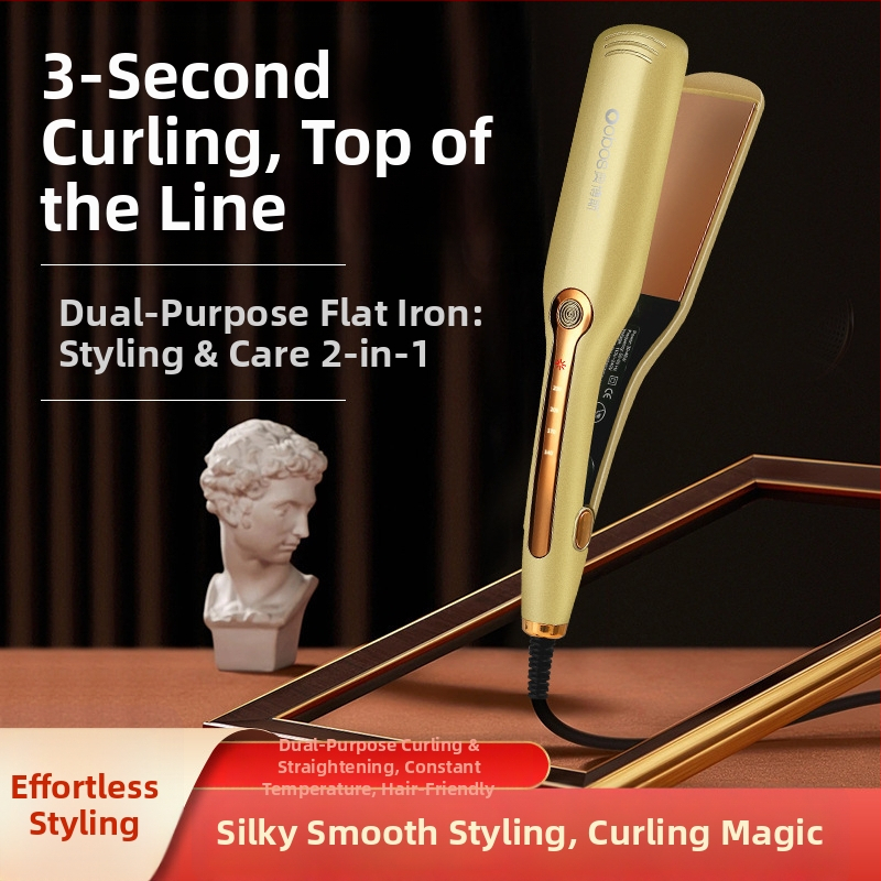 Dvojfukčný kulmovací a žehliaci prístroj na vlasy, 16–20 mm priemer trubičky, 110–220 V, 15–45 W, 10 úrovní teploty, mokré aj suché vlasy