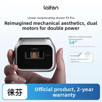Leifen P3Pro električni brijač s pokretnom glavom — 3‑glave oštrice, cijelo tijelo se može oprati, ugrađena baterija 1000–1200 mAh, mokro i suho brijanje, punjiva