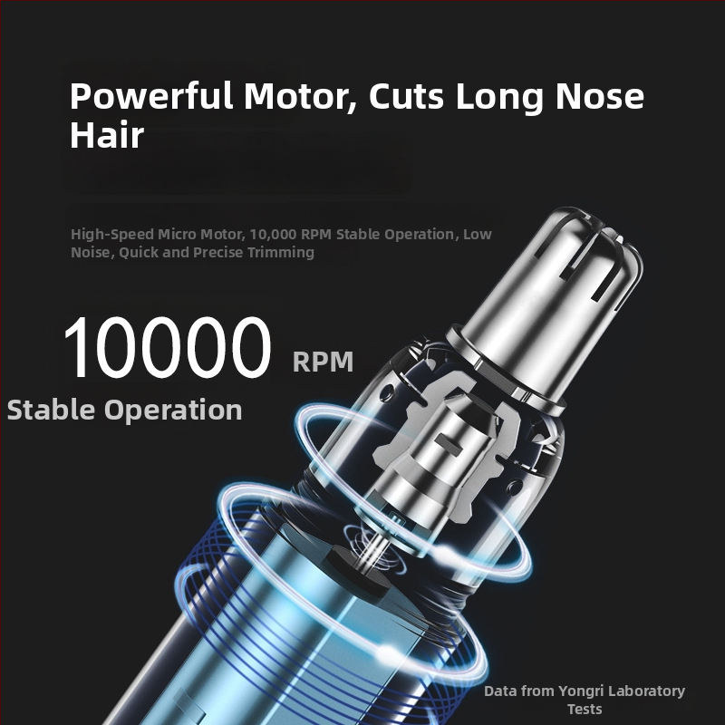 Elektrický zastrihávač nosových chĺpkov, nerezová oceľ, dobíjateľný, umývateľná hlavica, vstavaná batéria 100–300 mAh, výdrž batérie nad 15 dní