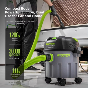 Ηλεκτρική σκούπα τύπου κάδο Green Field, 220V, 1400W, 1900Pa