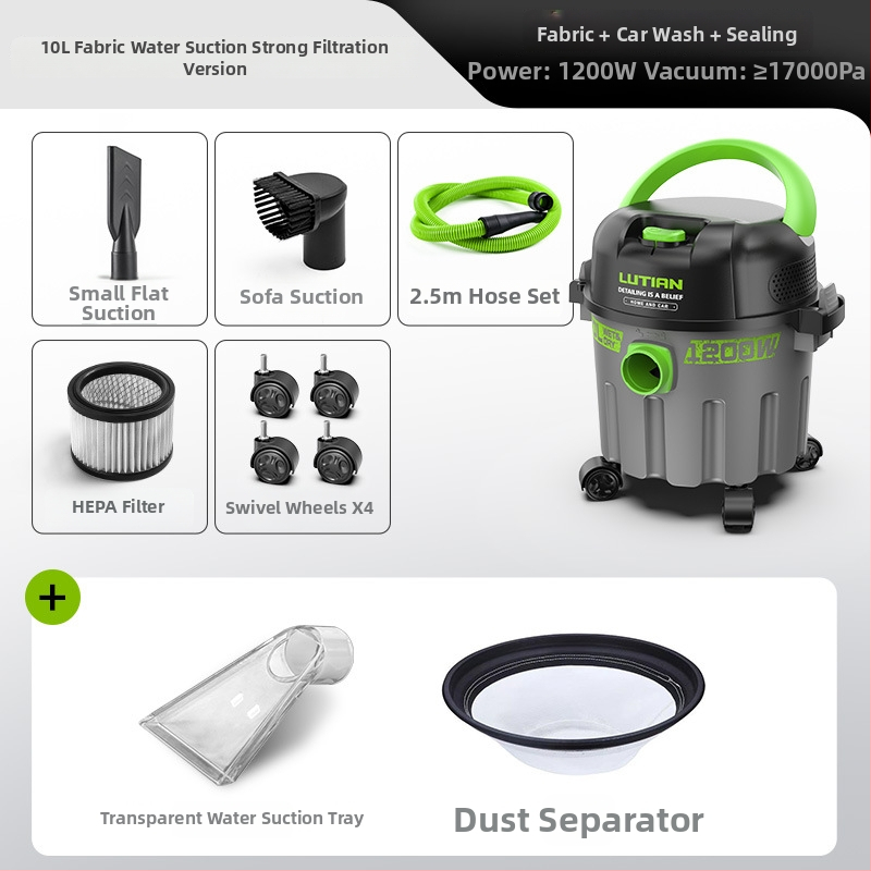 Ηλεκτρική σκούπα τύπου κάδο Green Field, 220V, 1400W, 1900Pa