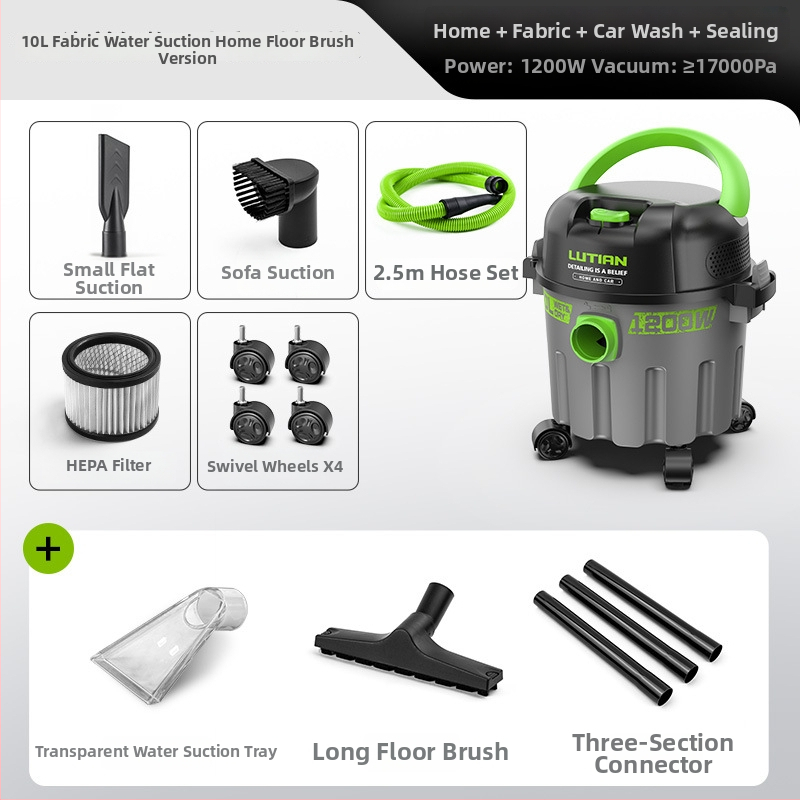 Ηλεκτρική σκούπα τύπου κάδο Green Field, 220V, 1400W, 1900Pa