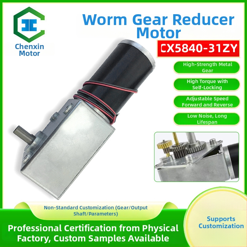 Motor micro DC cu perii, reductor melcat, 12V/24V DC, cuplu înalt 5840, reglare viteză, blocare automată