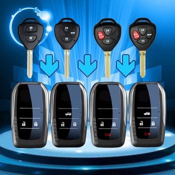 Sklopivi kućište ključa za Toyota: Corolla, Camry, RAV4, Crown — model ft002, Jingruichi branda, bez daljinskog upravljanja