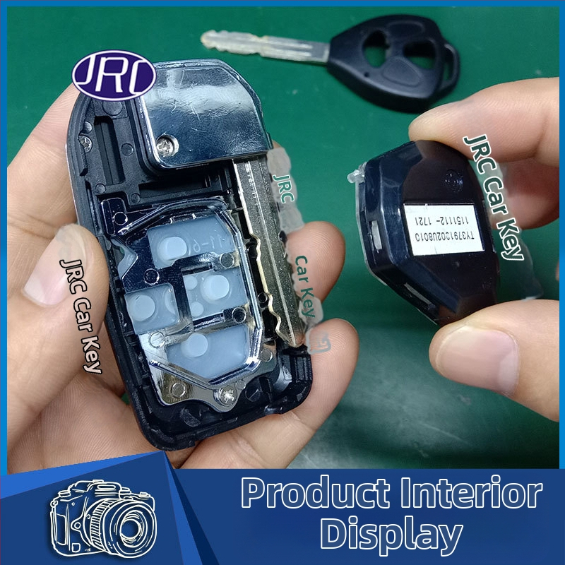 Skladaný kryt kľúča pre Toyota: Corolla, Camry, RAV4, Crown – model ft002, Jingruichi značka, bez diaľkového ovládania