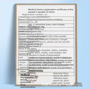 Jednorázový medicínsky kožný roller s kombinovanou hlavou kolies na tvár, plast, model 00331, schválenie Yu machinery 20232200217