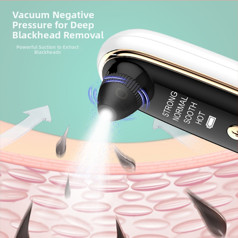 Elektromos arctisztító készülék mitesszerek szívására, 3 sebesség, ABS ház, modell 2046, 2023-as modell.