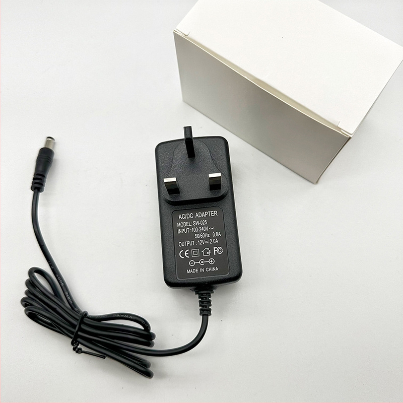 Τροφοδοτικό 12V 2A, 24W – Shuangwu, πιστοποιημένο British Standard 3C, για LED λωρίδες, εξοπλισμό επιτήρησης και μασάζ