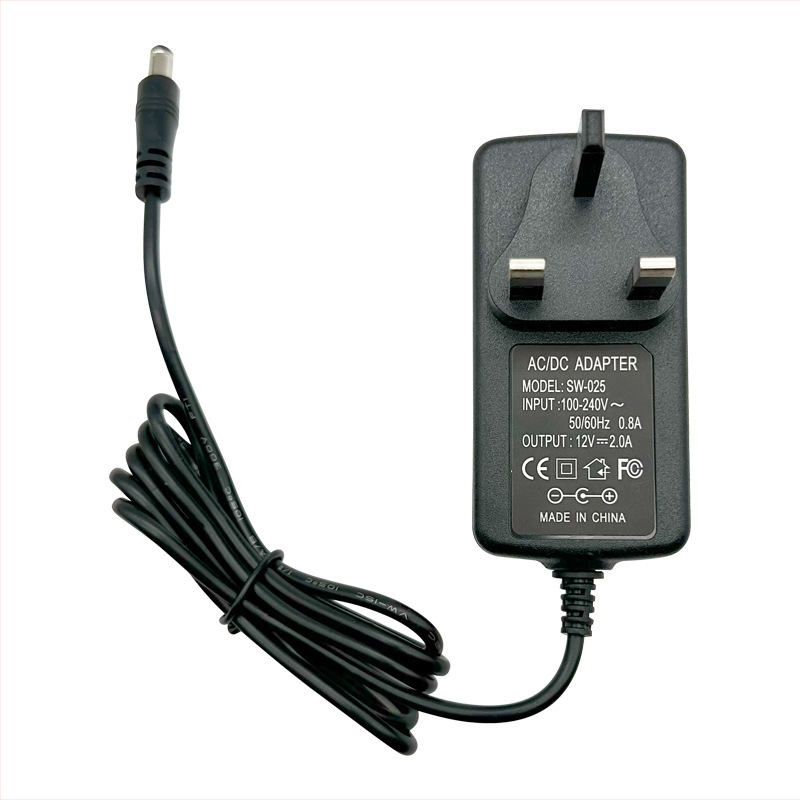 Τροφοδοτικό 12V 2A, 24W – Shuangwu, πιστοποιημένο British Standard 3C, για LED λωρίδες, εξοπλισμό επιτήρησης και μασάζ