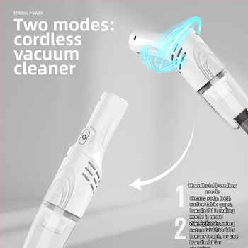 Prijenosni ručni usisavač za automobil i dom – 50W, usis 3100–4000 Pa, ugrađena baterija 1601–2000 mAh, trajanje rada 0–1 h