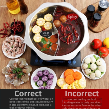 Yuanyang hrniec z hrubého nerezového ocele 201, kompatibilný s indukciou, s jedným dnom, bez povlaku, možnosť prispôsobenia