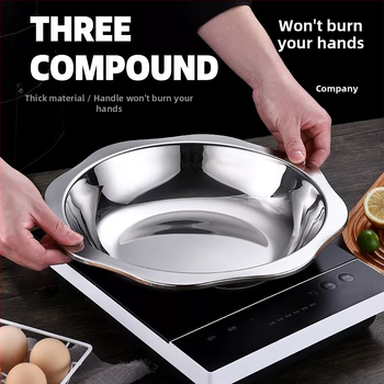 Yuanyang hrniec z hrubého nerezového ocele 201, kompatibilný s indukciou, s jedným dnom, bez povlaku, možnosť prispôsobenia