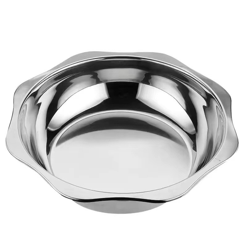 Yuanyang lonac od debelog nehrđajućeg čelika 201, kompatibilan s indukcijom, jednostavno dno, bez premaza, mogućnost prilagodbe