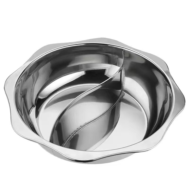 Yuanyang lonac od debelog nehrđajućeg čelika 201, kompatibilan s indukcijom, jednostavno dno, bez premaza, mogućnost prilagodbe