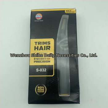 Mini multifunkčný mužský trimming na nos, uši a spánky — model SH-965, ABS telo, 39 g, vymeniteľný ostrihací hriadeľ, suché/elektrické napájanie