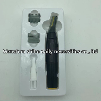Mini multifunkčný mužský trimming na nos, uši a spánky — model SH-965, ABS telo, 39 g, vymeniteľný ostrihací hriadeľ, suché/elektrické napájanie