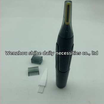 Mini multifunkčný mužský trimming na nos, uši a spánky — model SH-965, ABS telo, 39 g, vymeniteľný ostrihací hriadeľ, suché/elektrické napájanie