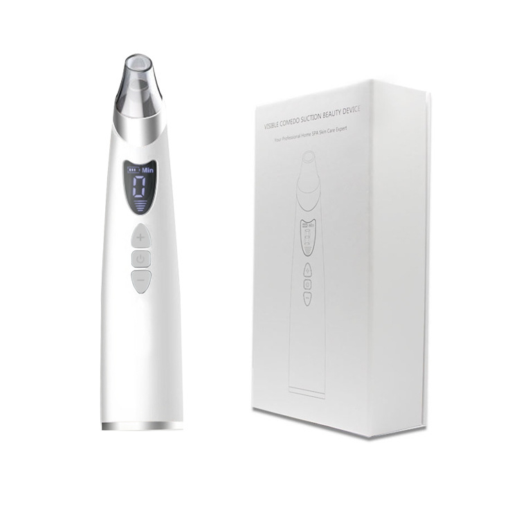 Dispozitiv facial pentru uz casnic, cu aspirație vacuum pentru curățarea porilor, îndepărtarea punctelor negre, a acneei și a cuticulei, model HWQ016, reglaj în 5 niveluri