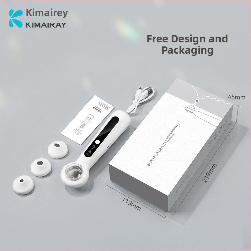 Domáce použitie ultrazvukového zariadenia na odsávanie čiernych škvŕn, model Blackhead suction meter, CE/ROHS, tretie nastavenie, ABS puzdro