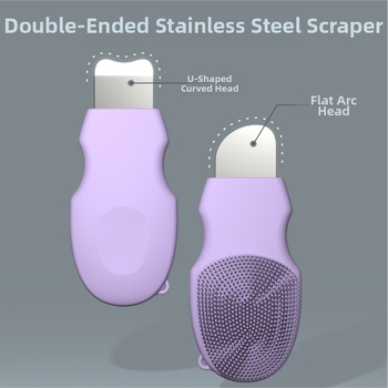 Mini špachtľa na čierne body s silikónovou čistiacou kefou na tvár – model J501, fyzická adsorpcia, ručné ovládanie, konštrukcia zo silikónu a nerezovej ocele, hmotnosť 35 g