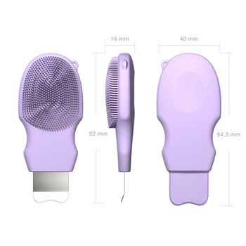 Мини шпатула за черни точки и силиконова лицева четка за почистване на порите — модел J501, физическа адсорбция, ръчно управление, корпус силикон + неръждаема стомана, тегло 35 g