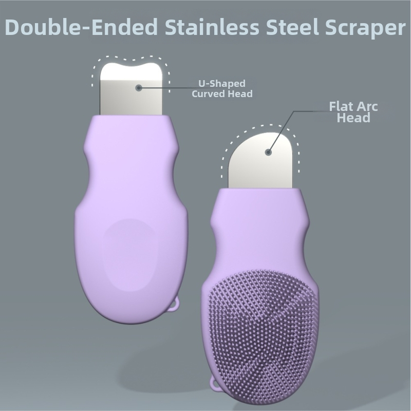 Mini špachtľa na čierne body s silikónovou čistiacou kefou na tvár – model J501, fyzická adsorpcia, ručné ovládanie, konštrukcia zo silikónu a nerezovej ocele, hmotnosť 35 g