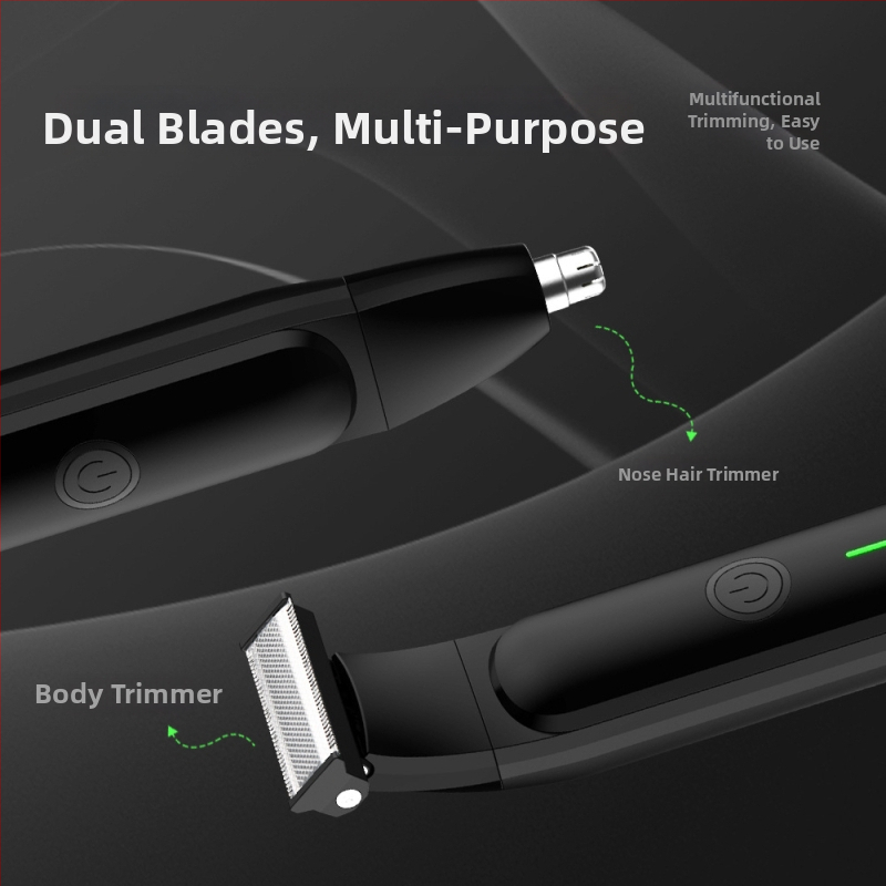 Elektrický zastrihávač nosových chĺpkov a celotelový holiaci strojček – 2-v-1, umývateľný, USB napájanie, model LD-7524