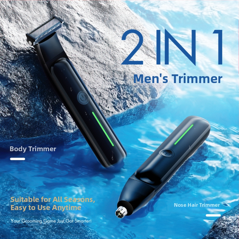 Elektrický zastrihávač nosových chĺpkov a celotelový holiaci strojček – 2-v-1, umývateľný, USB napájanie, model LD-7524